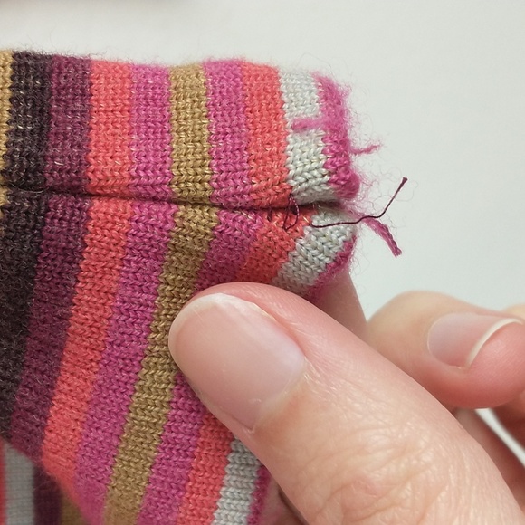 Missoni Womens Wool Blend Retro Striped Geometric V Neck Long Sleeve Sweater 40 - Picture 8 of 9